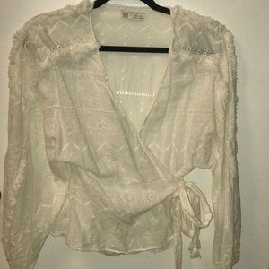 Side tie blouse